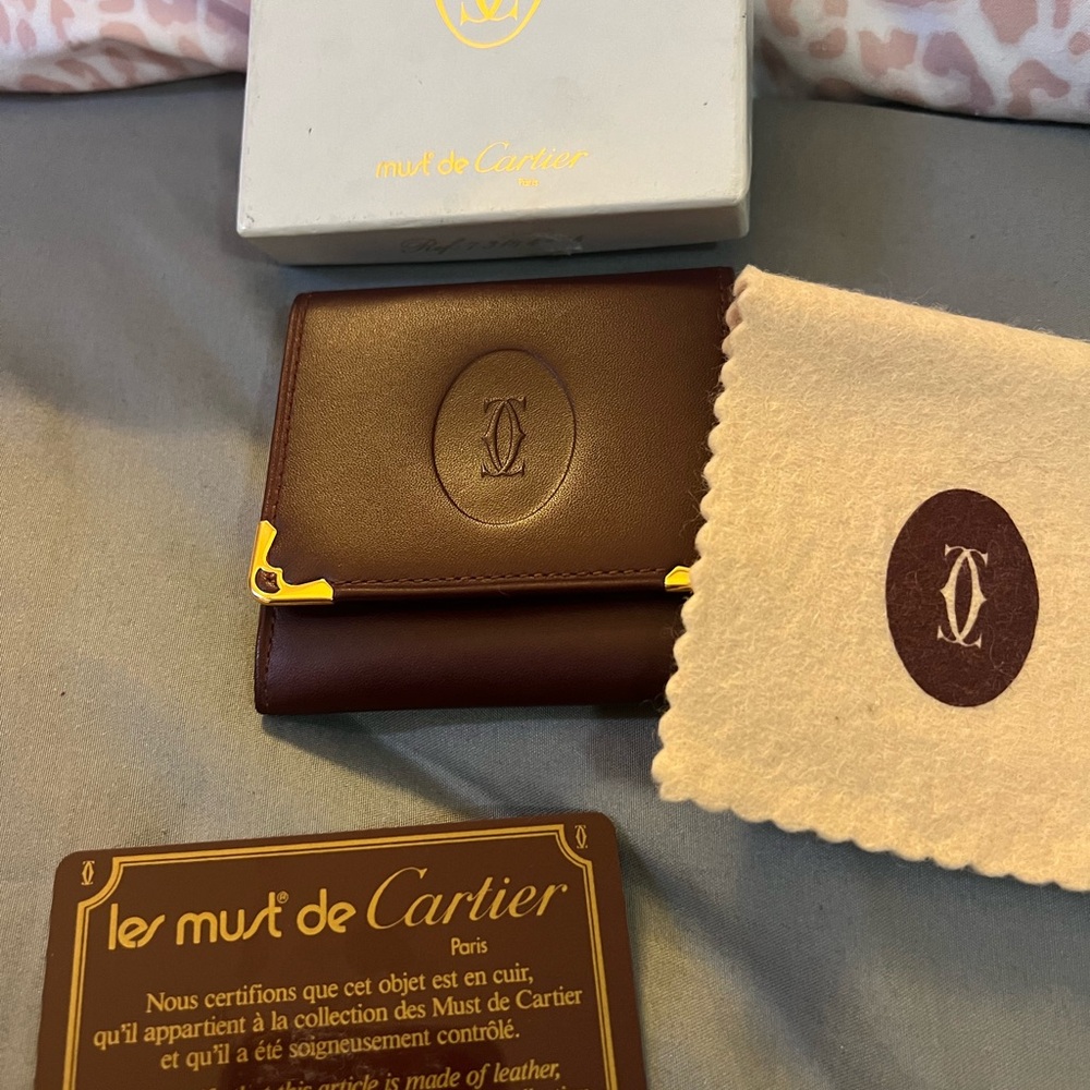 Cartier Coin Purse in wine color